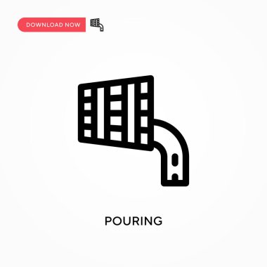 Basit vektör simgesi dökülüyor. Web sitesi veya mobil uygulama için modern, basit düz vektör çizimi