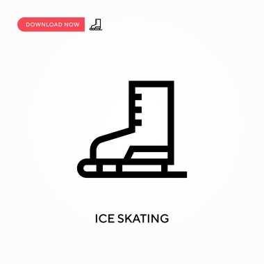 Buz pateni basit vektör ikonu. Web sitesi veya mobil uygulama için modern, basit düz vektör çizimi