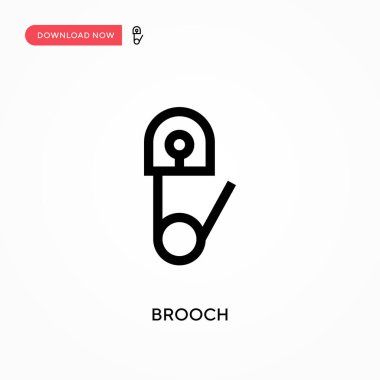 Broş basit vektör simgesi. Web sitesi veya mobil uygulama için modern, basit düz vektör çizimi