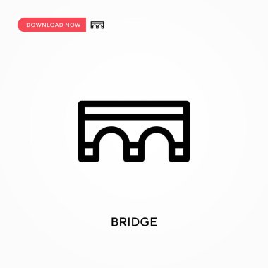 Köprü basit vektör simgesi. Web sitesi veya mobil uygulama için modern, basit düz vektör çizimi