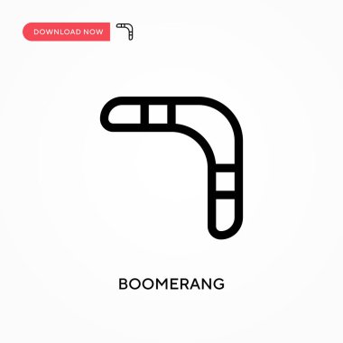 Bumerang Basit vektör simgesi. Web sitesi veya mobil uygulama için modern, basit düz vektör çizimi