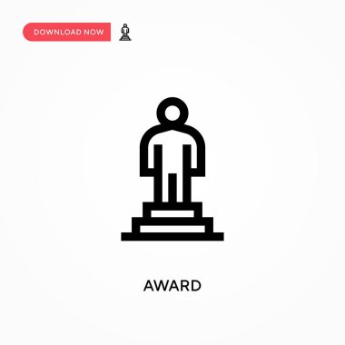 Ödül basit vektör simgesi. Web sitesi veya mobil uygulama için modern, basit düz vektör çizimi