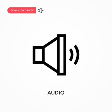 Basit Ses vektör simgesi. Web sitesi veya mobil uygulama için modern, basit düz vektör çizimi
