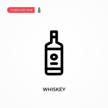 Viski sade vektör simgesi. Web sitesi veya mobil uygulama için modern, basit düz vektör çizimi