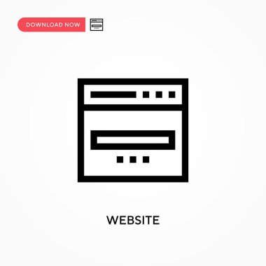 Web sitesi Basit vektör simgesi. Web sitesi veya mobil uygulama için modern, basit düz vektör çizimi