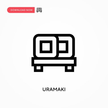 Uramaki Basit vektör simgesi. Web sitesi veya mobil uygulama için modern, basit düz vektör çizimi