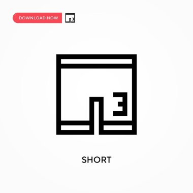 Kısa basit vektör simgesi. Web sitesi veya mobil uygulama için modern, basit düz vektör çizimi