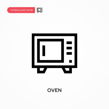 Fırın basit vektör simgesi. Web sitesi veya mobil uygulama için modern, basit düz vektör çizimi