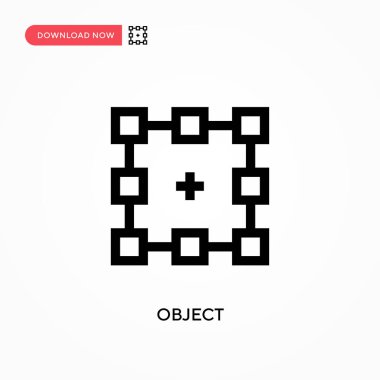 Nesne Basit vektör simgesi. Web sitesi veya mobil uygulama için modern, basit düz vektör çizimi