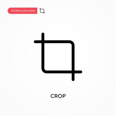 Basit kırpma vektör simgesi. Web sitesi veya mobil uygulama için modern, basit düz vektör çizimi