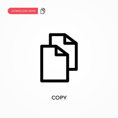 Basit vektör simgesini kopyala. Web sitesi veya mobil uygulama için modern, basit düz vektör çizimi