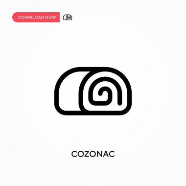 Cozonac Basit vektör simgesi. Web sitesi veya mobil uygulama için modern, basit düz vektör çizimi