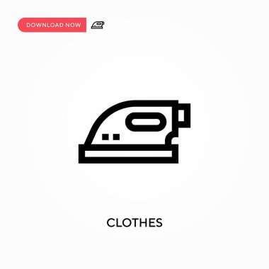 Giysiler basit vektör simgesi. Web sitesi veya mobil uygulama için modern, basit düz vektör çizimi