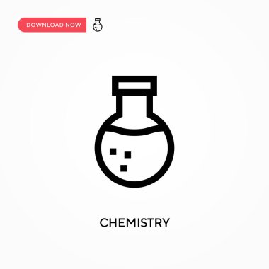 Kimya basit vektör simgesi. Web sitesi veya mobil uygulama için modern, basit düz vektör çizimi