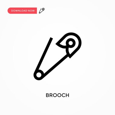 Broş basit vektör simgesi. Web sitesi veya mobil uygulama için modern, basit düz vektör çizimi