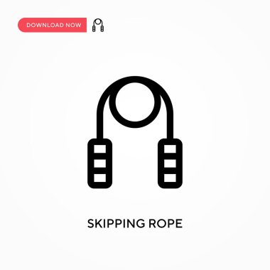 İp atlama Basit vektör simgesi. Web sitesi veya mobil uygulama için modern, basit düz vektör çizimi