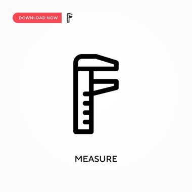 Basit vektör simgesini ölç. Web sitesi veya mobil uygulama için modern, basit düz vektör çizimi