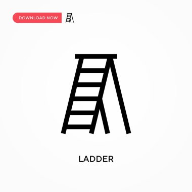 Merdiven Basit vektör simgesi. Web sitesi veya mobil uygulama için modern, basit düz vektör çizimi