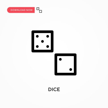 Zar Basit vektör simgesi. Web sitesi veya mobil uygulama için modern, basit düz vektör çizimi