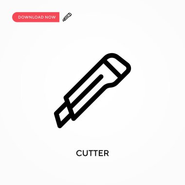 Cutter Basit vektör simgesi. Web sitesi veya mobil uygulama için modern, basit düz vektör çizimi