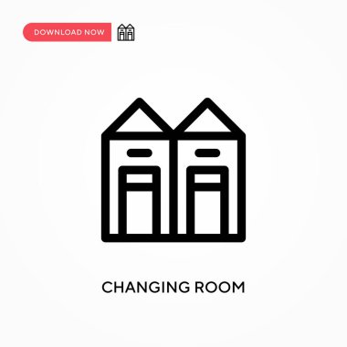 Soyunma odası basit vektör simgesi. Web sitesi veya mobil uygulama için modern, basit düz vektör çizimi