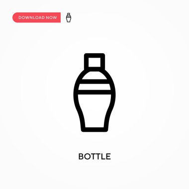 Şişe Basit vektör simgesi. Web sitesi veya mobil uygulama için modern, basit düz vektör çizimi