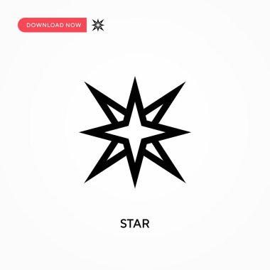 Yıldız Basit vektör simgesi. Web sitesi veya mobil uygulama için modern, basit düz vektör çizimi