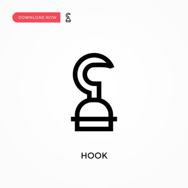Basit vektör simgesi kancası. Web sitesi veya mobil uygulama için modern, basit düz vektör çizimi