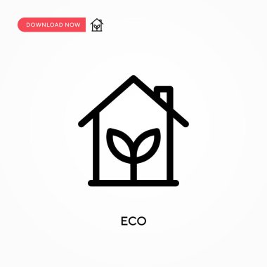Eko Basit vektör simgesi. Web sitesi veya mobil uygulama için modern, basit düz vektör çizimi
