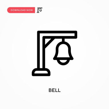 Bell Basit vektör simgesi. Web sitesi veya mobil uygulama için modern, basit düz vektör çizimi