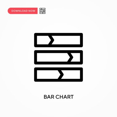 Çubuk çizelgesi basit vektör simgesi. Web sitesi veya mobil uygulama için modern, basit düz vektör çizimi
