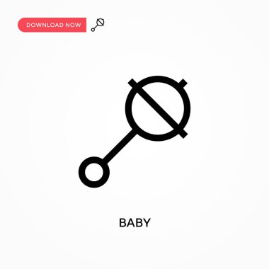 Bebek Basit vektör simgesi. Web sitesi veya mobil uygulama için modern, basit düz vektör çizimi