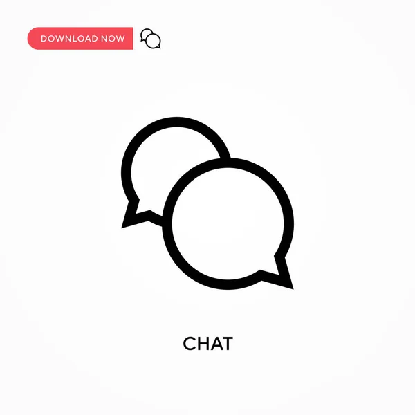 Chat Ícone Vetorial Simples Ilustração Vetorial Plana Moderna Simples Para — Vetor de Stock