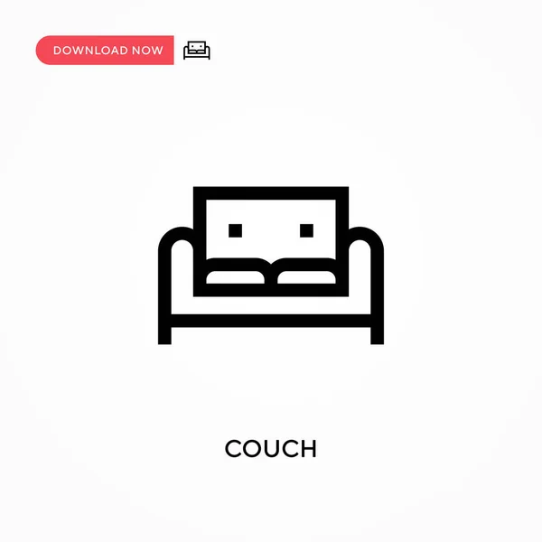 Couch Simple Vektor Symbol Moderne Einfache Flache Vektordarstellung Für Website — Stockvektor