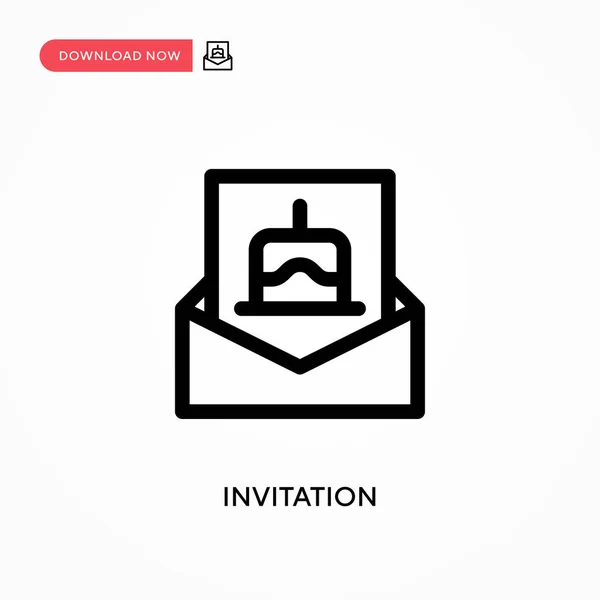 Invitation Simple Vector Icon Modern Simple Flat Vector Illustration Web — Stock Vector