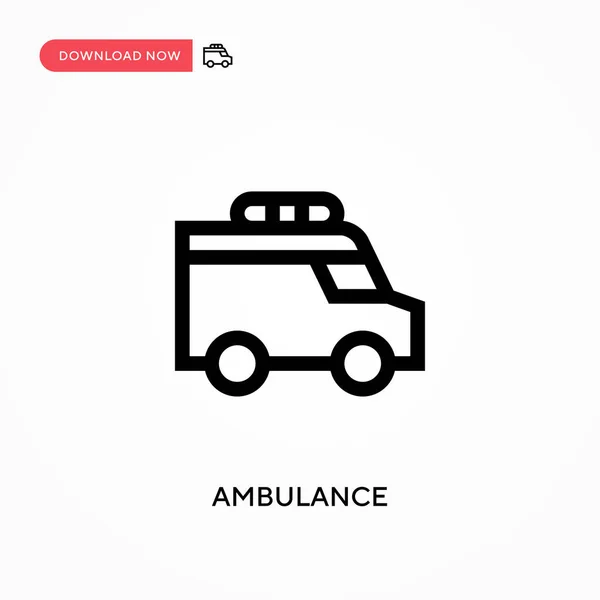 Ambulancia Icono Vector Simple Moderno Simple Ilustración Vector Plano Para — Archivo Imágenes Vectoriales