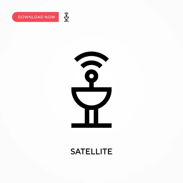Satellite Simple Vector Icon Modern Simple Flat Vector Illustration Web — Stock Vector