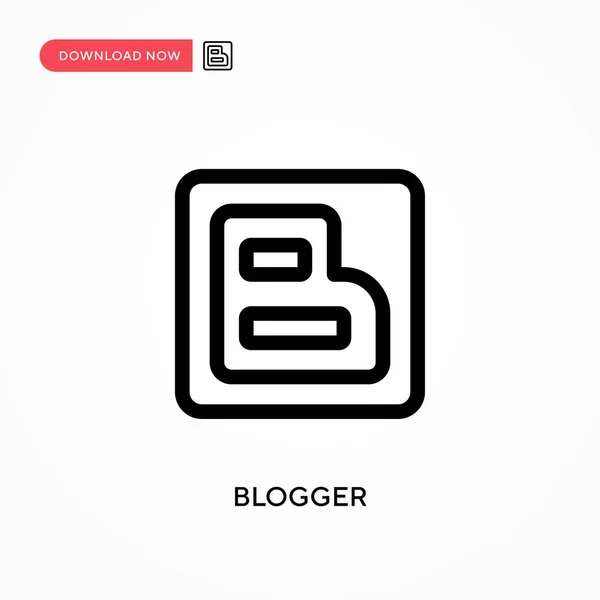 Blogger Icono Vector Simple Moderno Simple Ilustración Vector Plano Para — Vector de stock