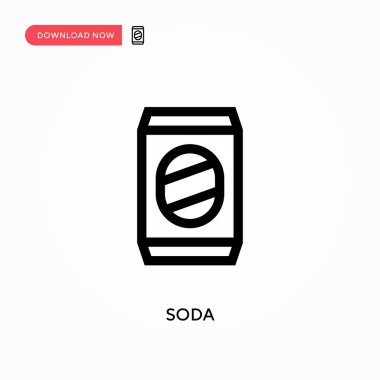 Soda Basit vektör simgesi. Web sitesi veya mobil uygulama için modern, basit düz vektör çizimi