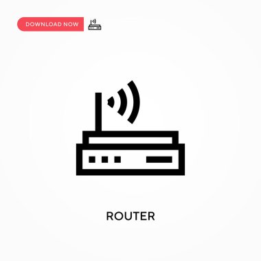 Yönlendirici Basit vektör simgesi. Web sitesi veya mobil uygulama için modern, basit düz vektör çizimi