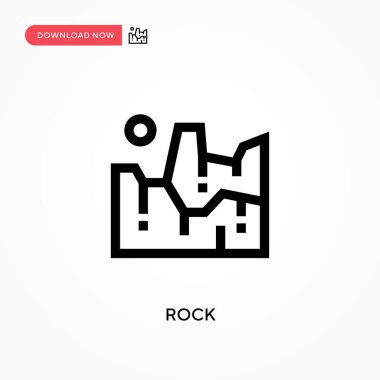 Kaya basit vektör simgesi. Web sitesi veya mobil uygulama için modern, basit düz vektör çizimi