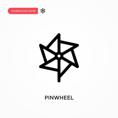 Fırıldak Basit vektör simgesi. Web sitesi veya mobil uygulama için modern, basit düz vektör çizimi