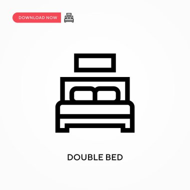 Çift kişilik basit vektör simgesi. Web sitesi veya mobil uygulama için modern, basit düz vektör çizimi