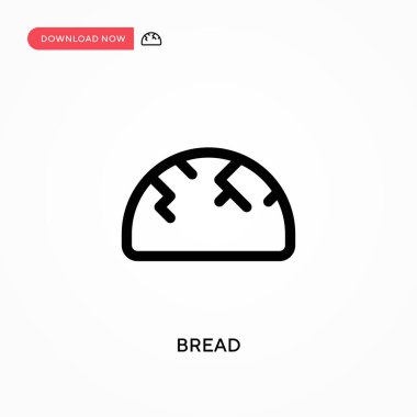 Ekmek Basit vektör simgesi. Web sitesi veya mobil uygulama için modern, basit düz vektör çizimi