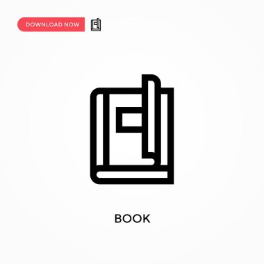 Kitap Basit vektör simgesi. Web sitesi veya mobil uygulama için modern, basit düz vektör çizimi