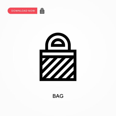 Poşet basit vektör simgesi. Web sitesi veya mobil uygulama için modern, basit düz vektör çizimi