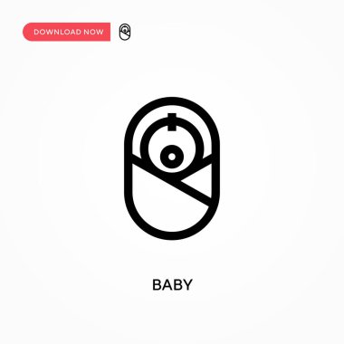 Bebek Basit vektör simgesi. Web sitesi veya mobil uygulama için modern, basit düz vektör çizimi