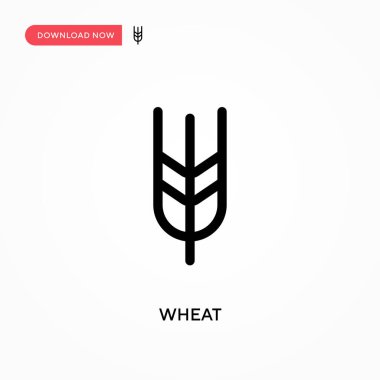 Buğday Basit vektör simgesi. Web sitesi veya mobil uygulama için modern, basit düz vektör çizimi