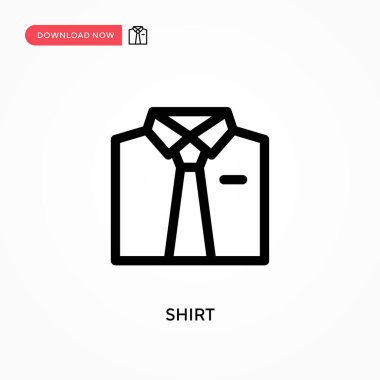 Gömlek basit vektör simgesi. Web sitesi veya mobil uygulama için modern, basit düz vektör çizimi
