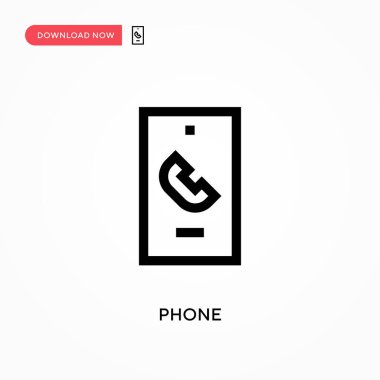 Basit telefon vektör simgesi. Web sitesi veya mobil uygulama için modern, basit düz vektör çizimi